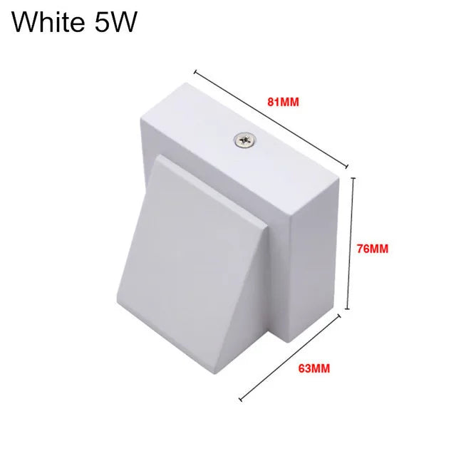 Candeeiro de parede LED para exterior IP65, 5W ou 10W, alumínio