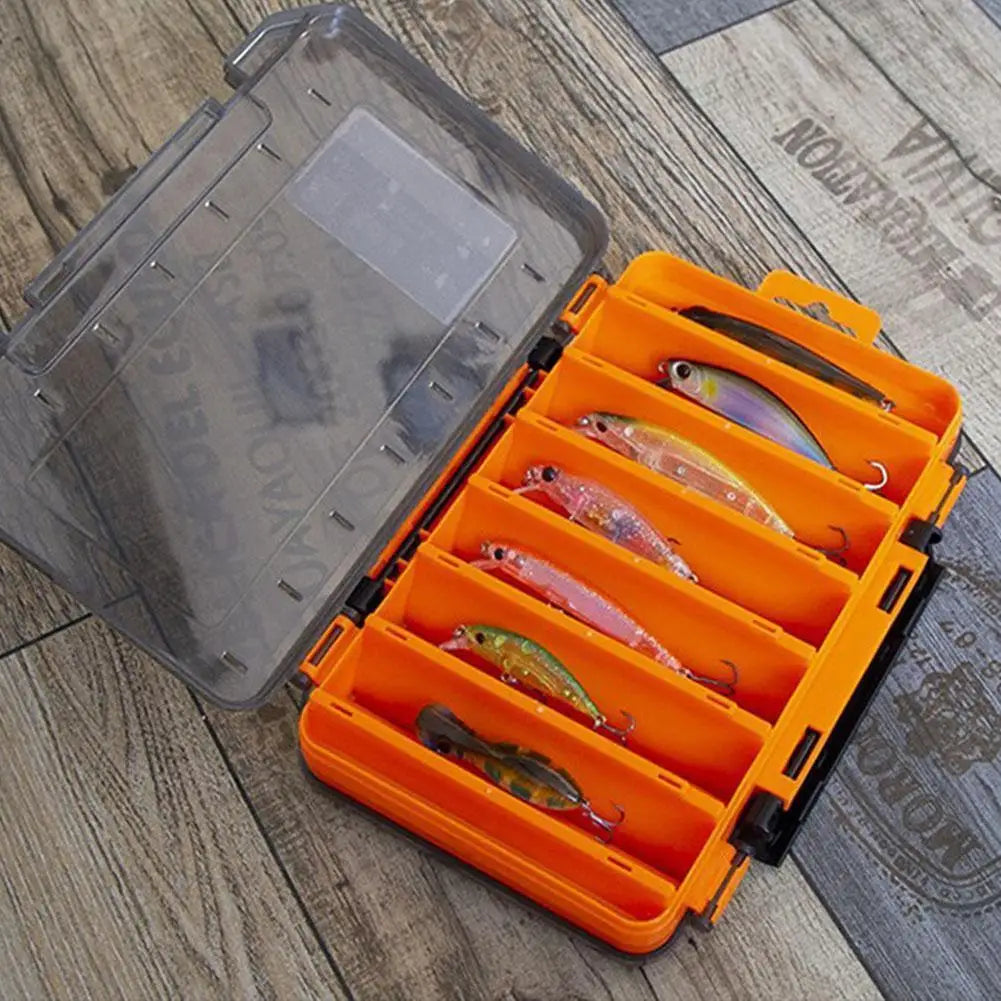 Double-Sided Fishing Tackle Box for Hooks, Lures and Baits