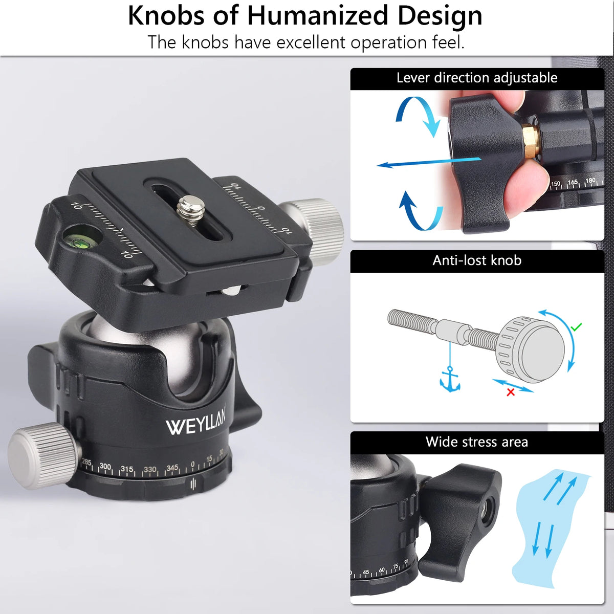 EH30S Low-Profile Camera Ball Head with QR Plate