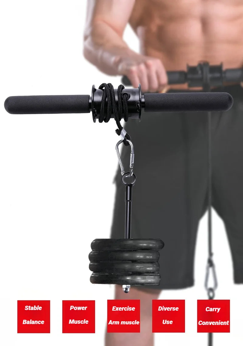 Wrist Forearm Blaster Arm Muscle Strength Trainer Exerciser Roller With Hand Grip Fitness Equipment Home Thousand Pound Stick