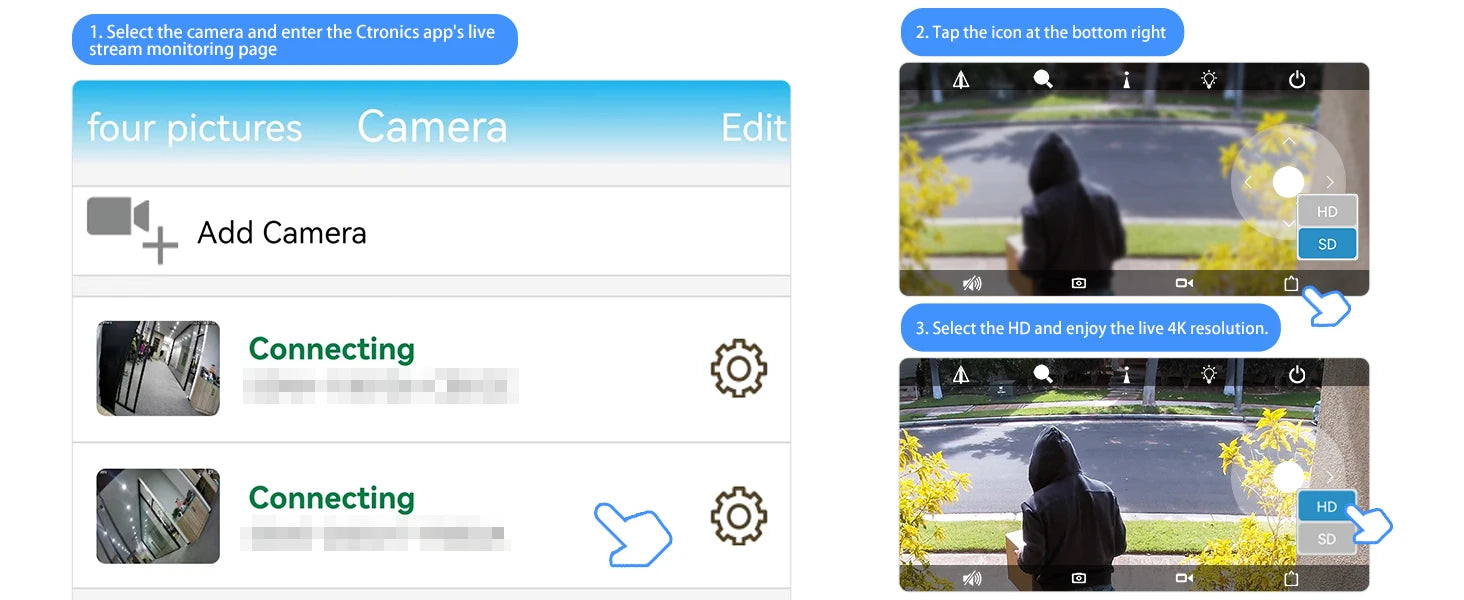 4K 8MP Outdoor Security Camera with Smart Tracking