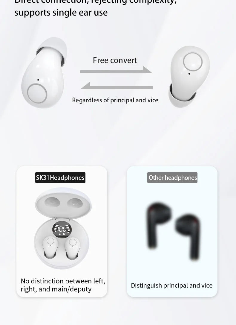 Ultra Small Invisible Wireless Bluetooth Earbuds