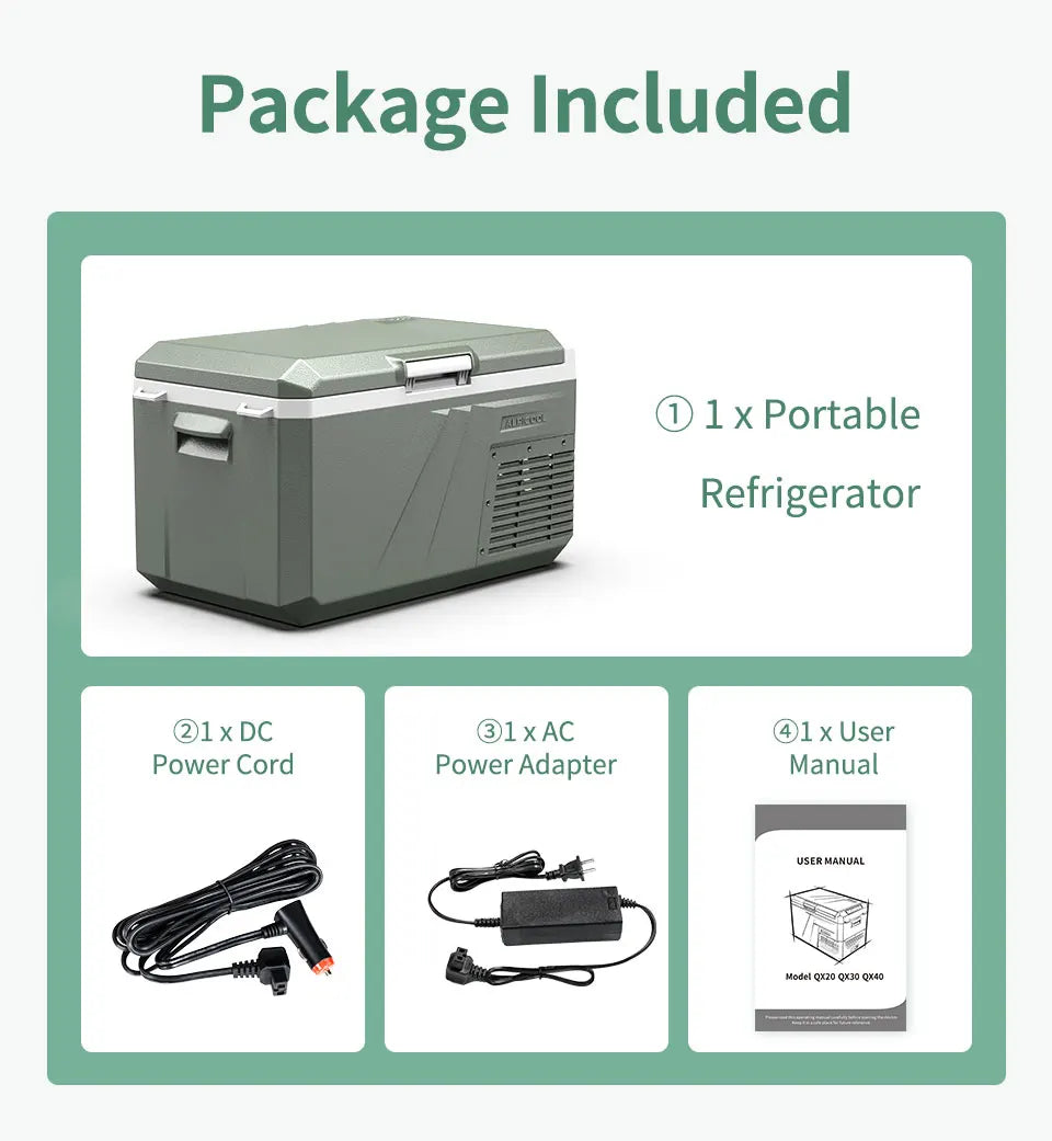 Alpicool QX Portable Car Refrigerator Freezer, 25L-40L