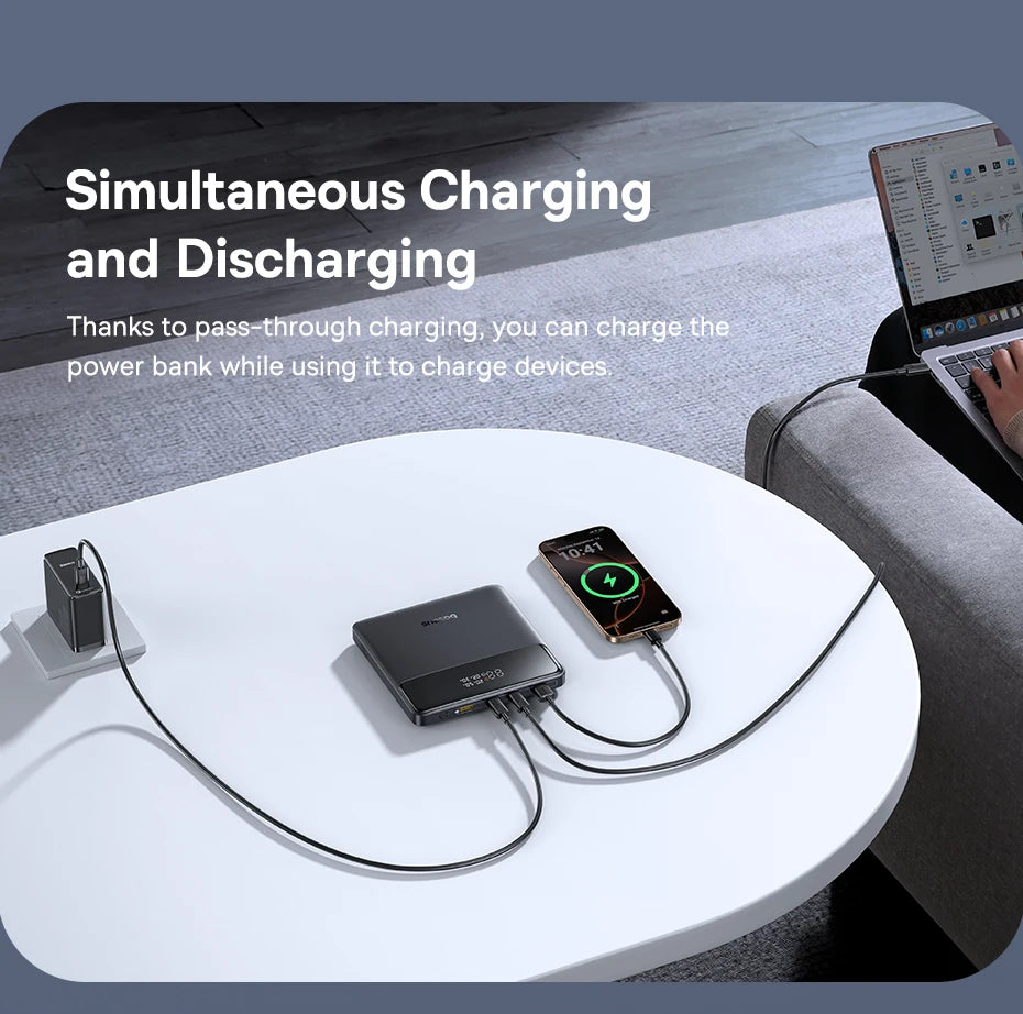 100W Power Bank 20000mAh Fast Charging for Laptops & Phones