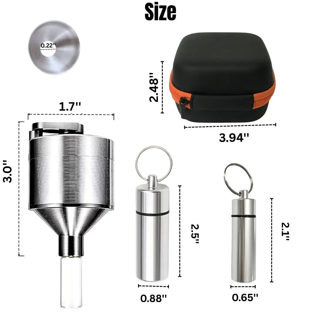 Portable Spice Grinder Kit with Vials & Storage Box
