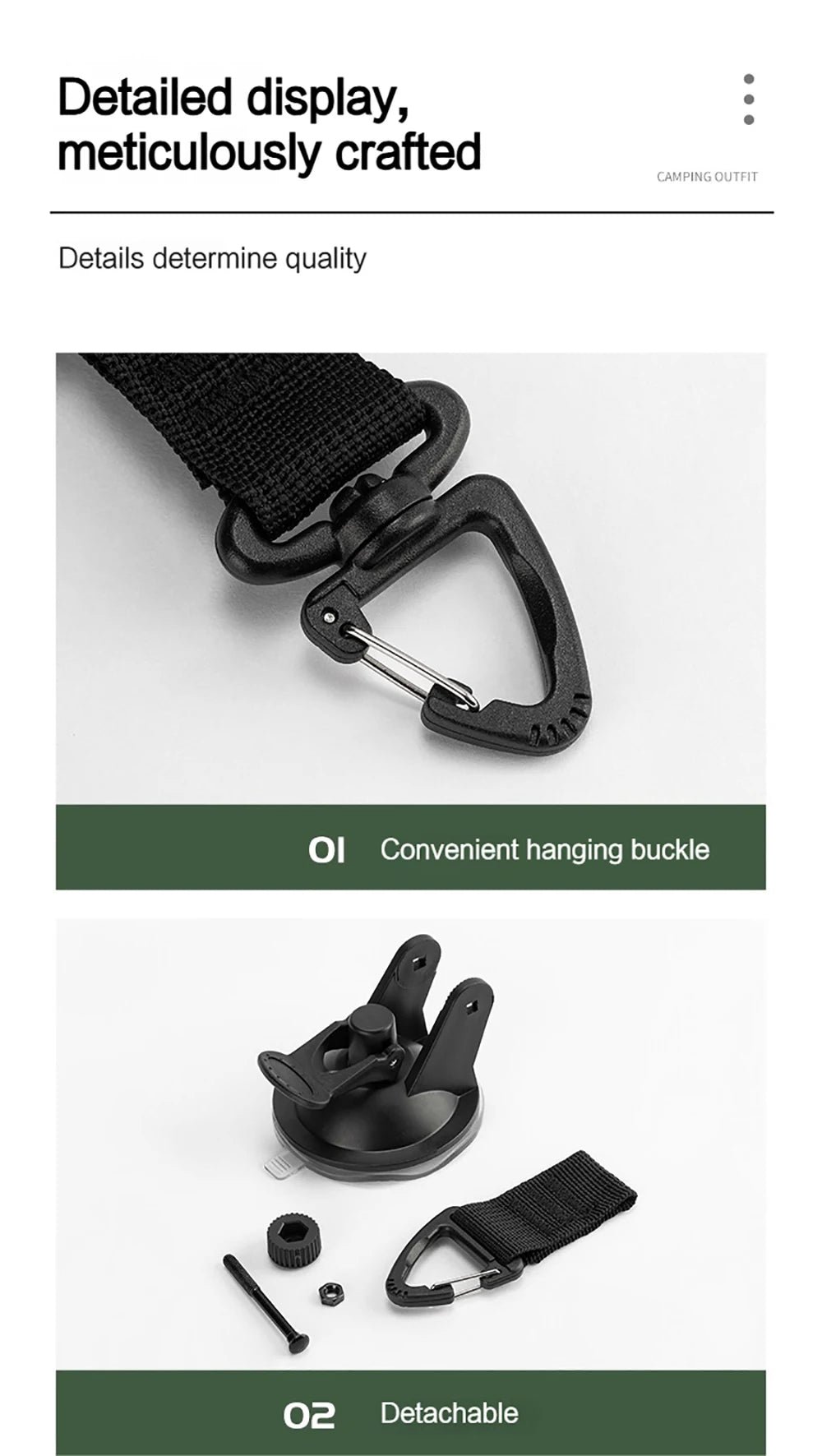Car Tent Suction Cup Buckle Side Awning Anchors Outdoor Camping Tent Suckers Anchor Securing Hook for RV Van Camping Accessory