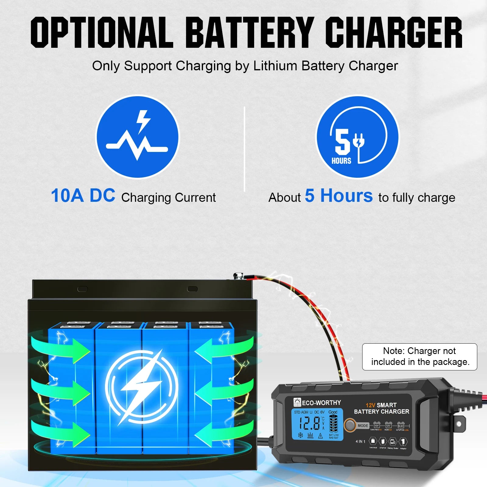 12V 50Ah LiFePO4 lithiumová baterie s BMS pro trollingové motory