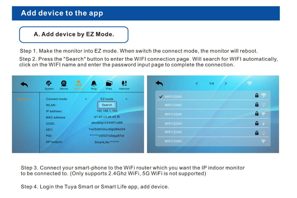 Smart Video Intercom 7" 1080P Screen