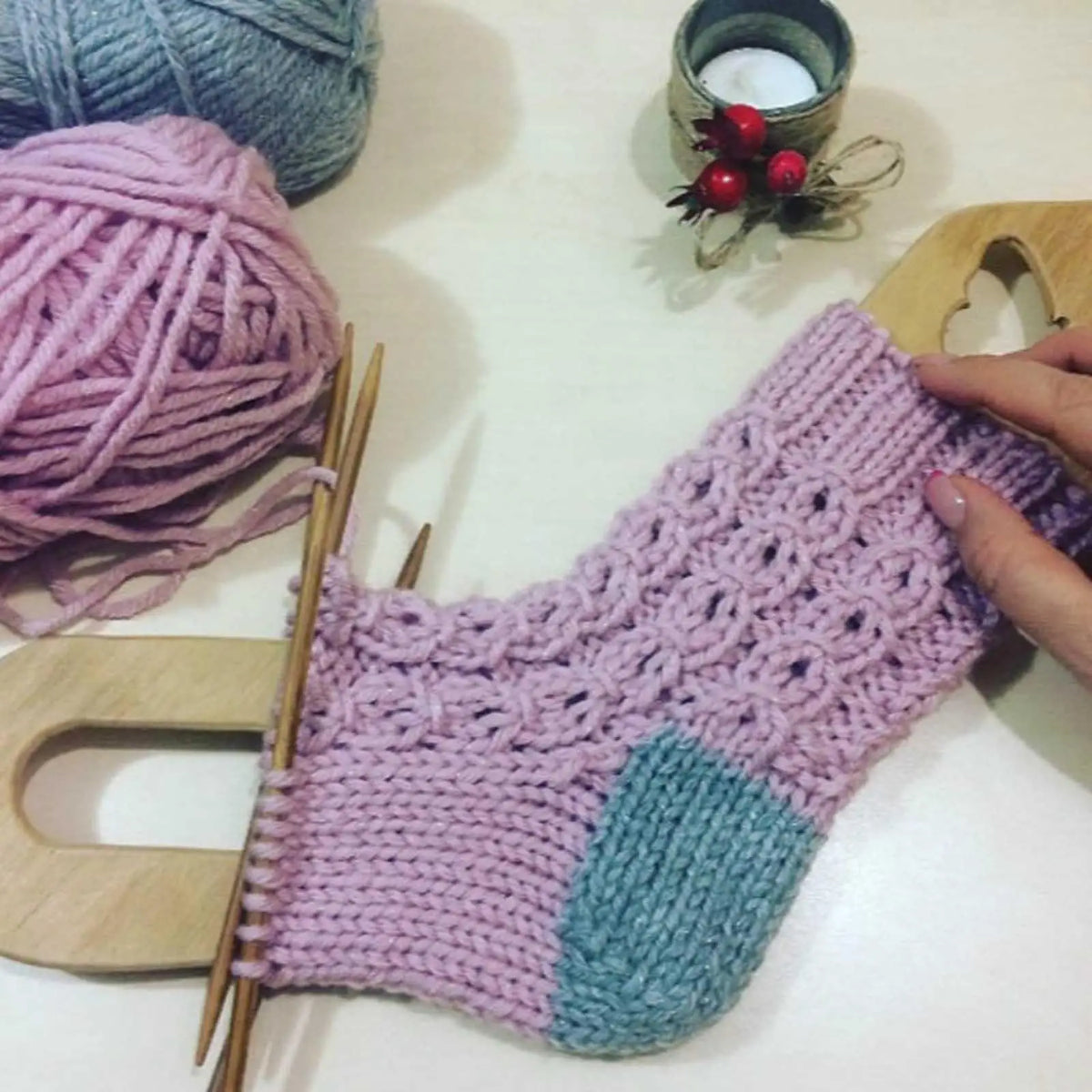 Wooden Sock Blockers — Pair