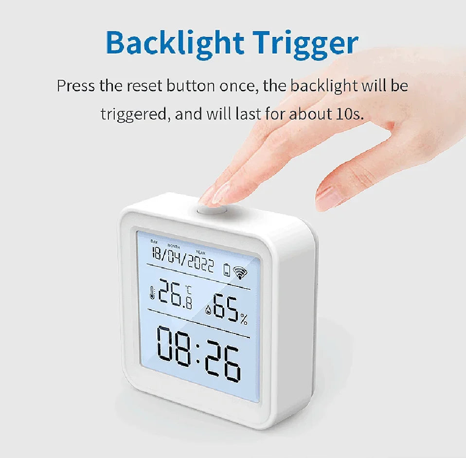 Tuya Zigbee WiFi Temperature Humidity Sensor Hygrometer Thermometer Detector Smart Life Remote Control Support Alexa Google Home