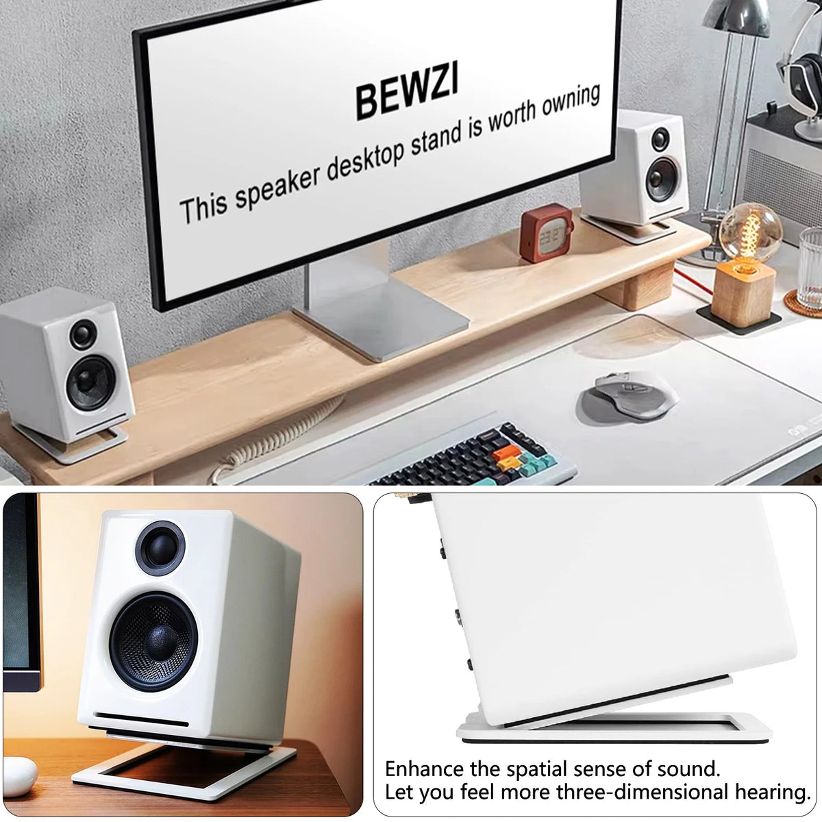Carbon Steel Desktop Speaker Stand, Single