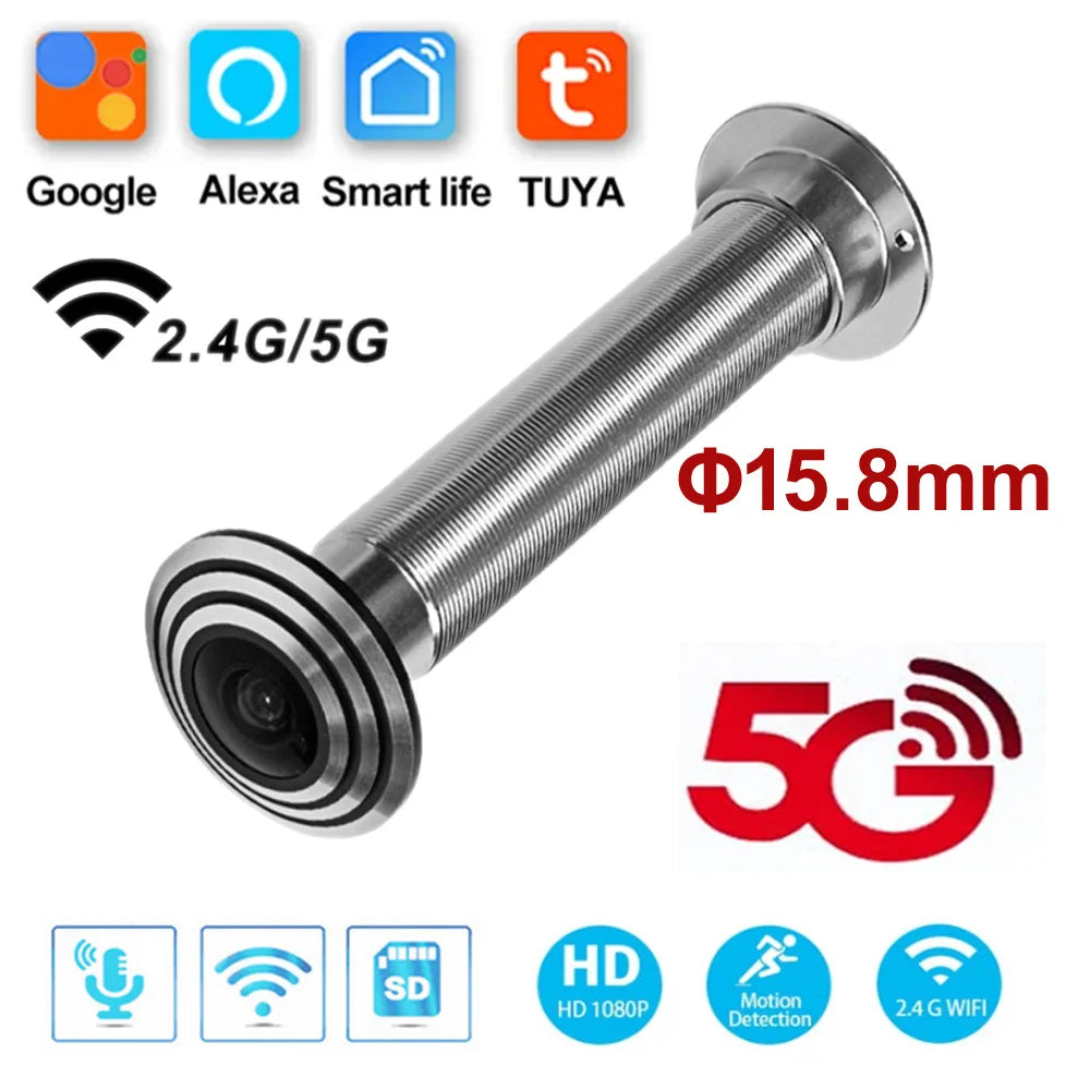 WiFi Mini Peephole Door Camera 16mm 2MP 2.4G/5G