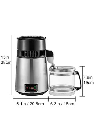 4L Water Distiller Machine 750W with Adjustable Temperature