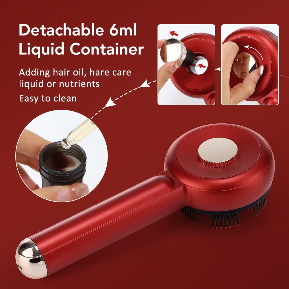 3 Modes Electric Massage Comb Portable Red Light Laser Comb for Hair Follicle Hair Follicles On The Head Essence Oil Applicator