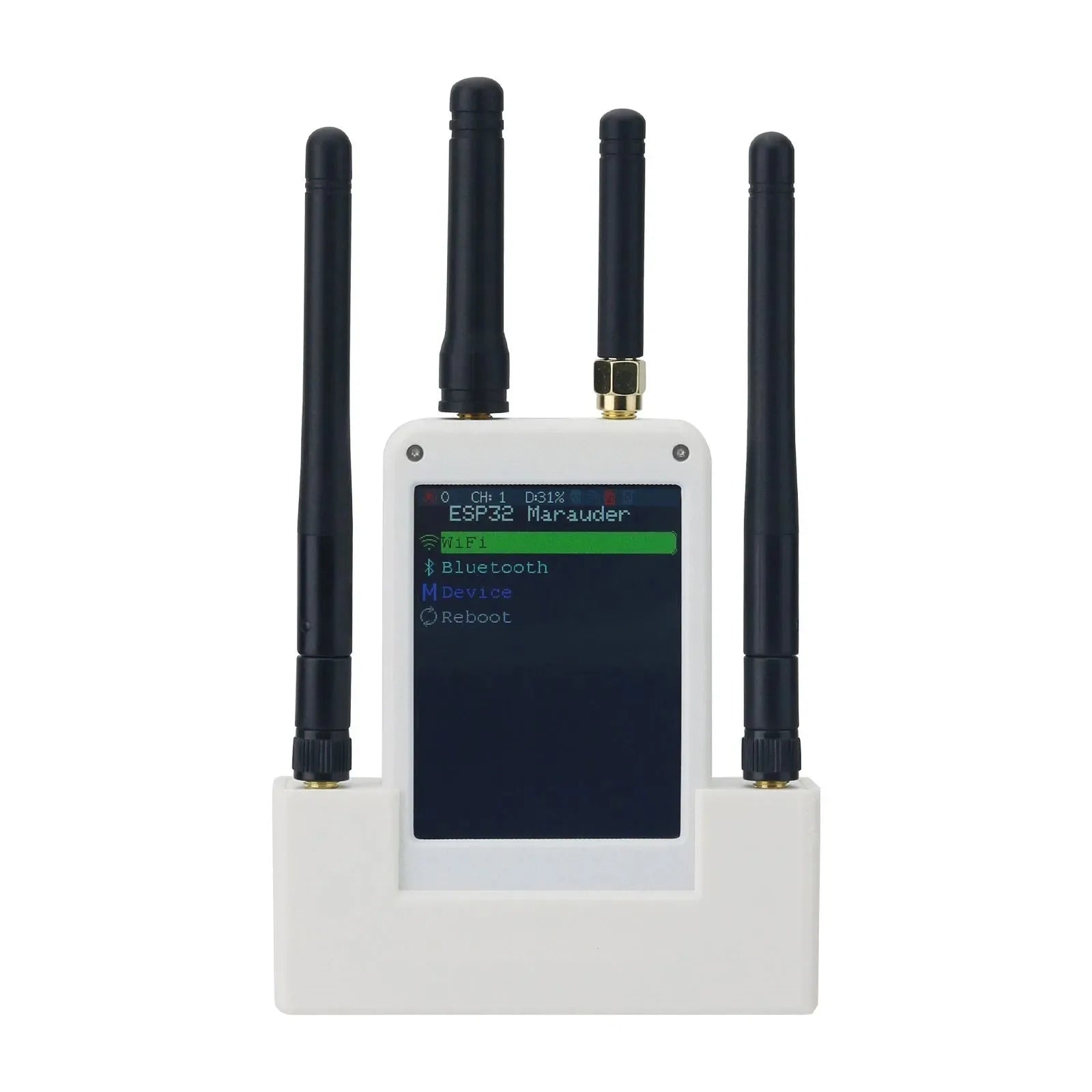 Modul ESP32 Marauder 4-în-1 cu antenă, USB, GPS și baterie