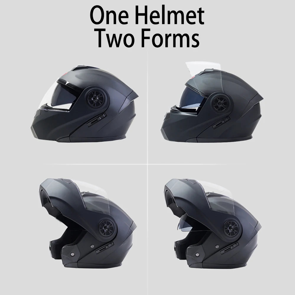 Binoclu/Bizant dual pentru bărbați/femei, cască de Moto, motocros, modular, Flip Up, personalizată, Cască integrală