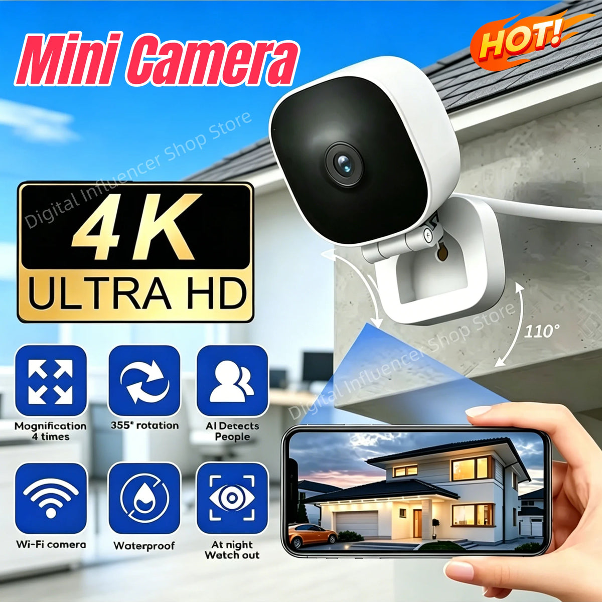 Wi-Fi Window Security Camera