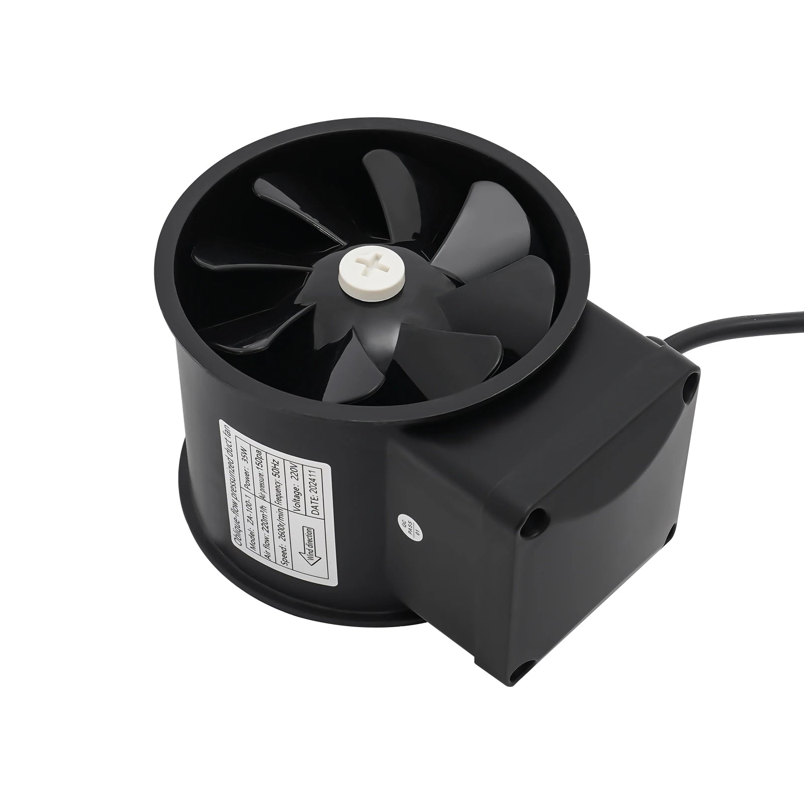 YIYIBYUS 220V Exhaust Fans Pipe Duct Ventilation Fan Silent Bathroom Extractor Ventilation Kitchen Toilet Wall Exhaust Duct Fan