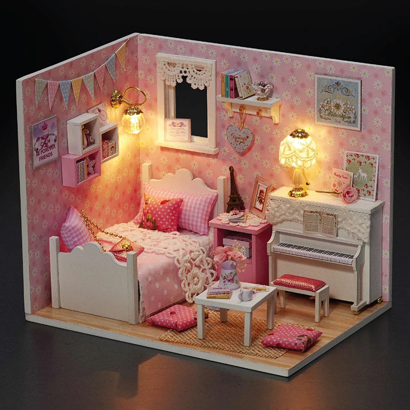 Kit de quarto em miniatura DIY, opções de modelos