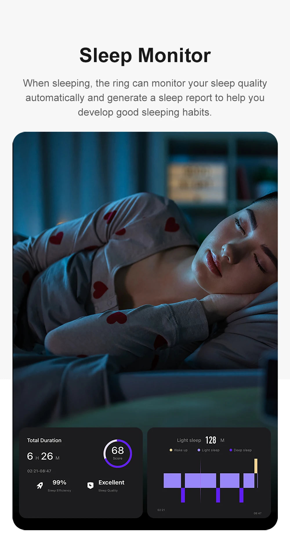 2024 COLMI R09 Smart Ring Men Women with Charging Case, Health and Sleep Monitor, Skin Temperature Monitor, 60 days battery life