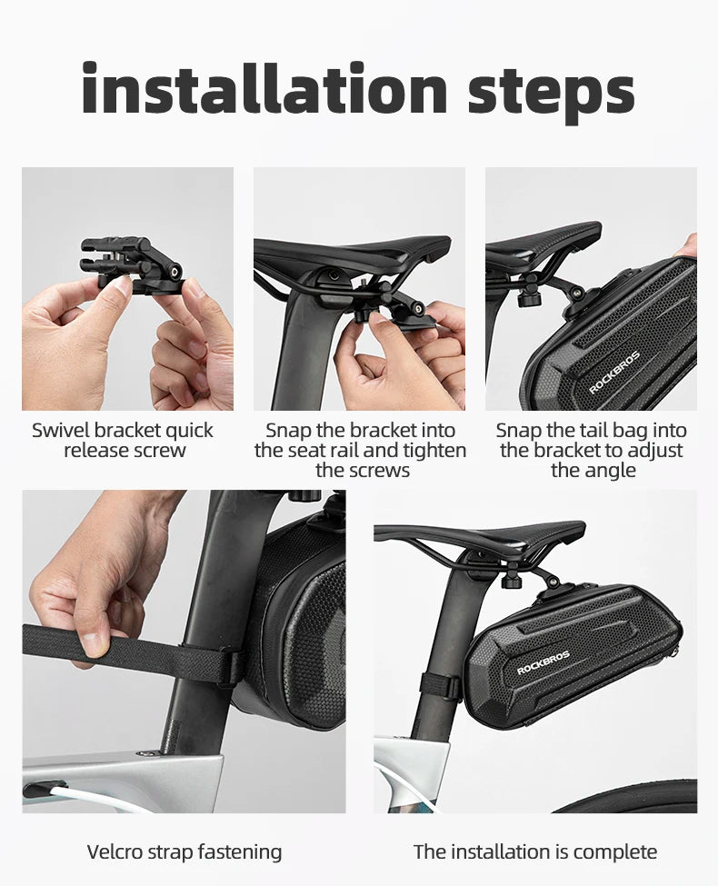 1.7L Waterproof Bicycle Rear Seat Bag