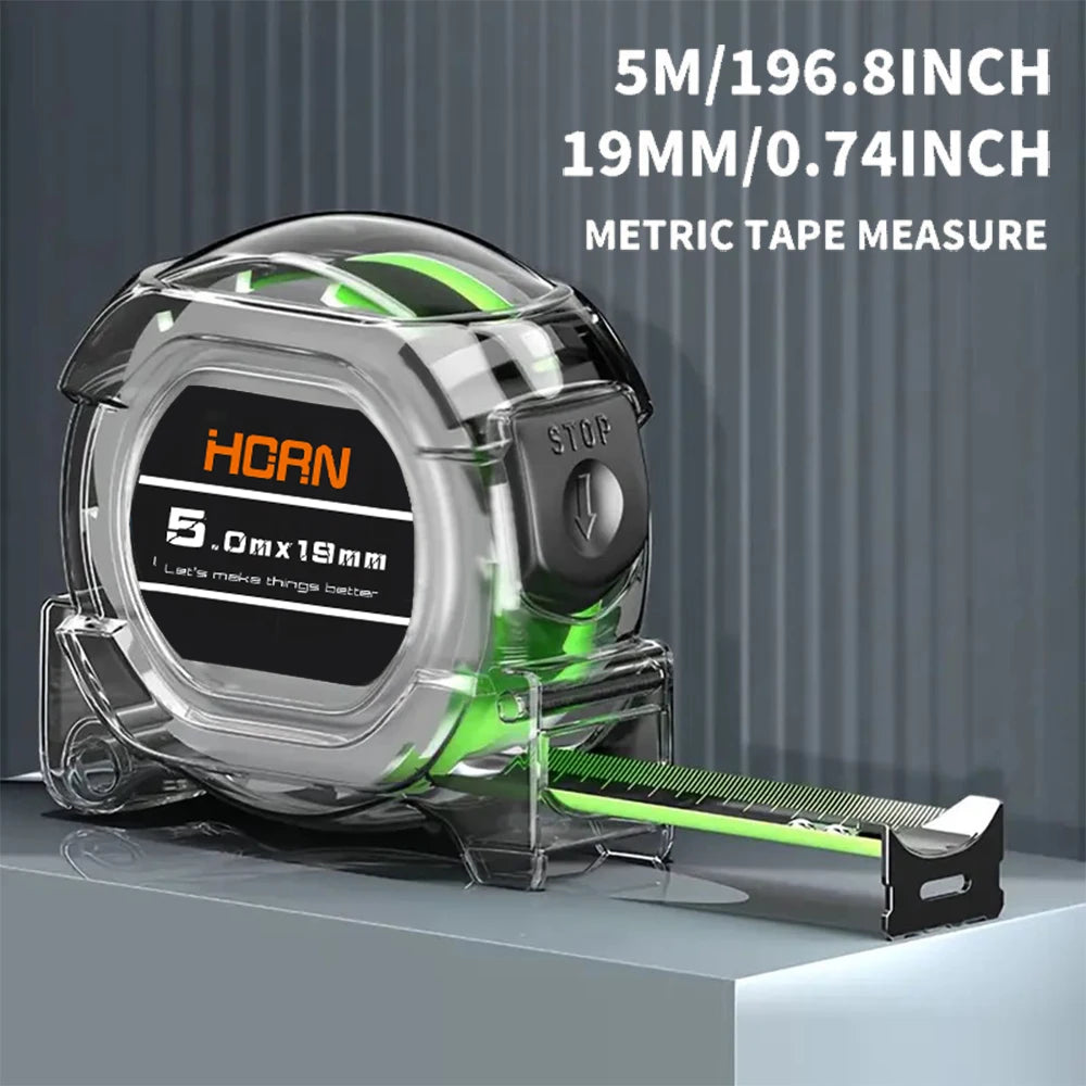 Self-Locking Fluorescent Tape Measure - Length Options