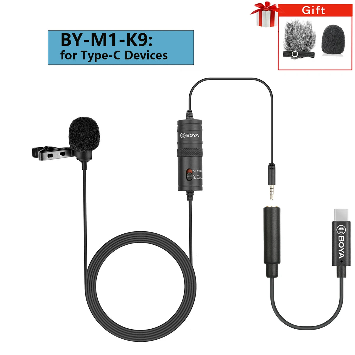 BY-M1 / BY-M1S Wired Lavalier Microphone
