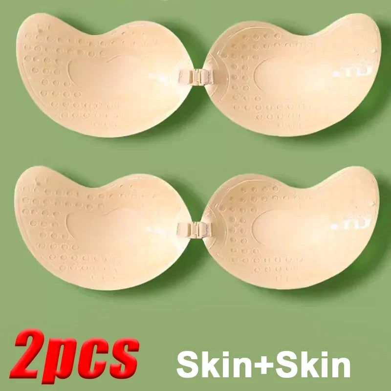 Reggiseno adesivo senza bretelle con chiusura frontale