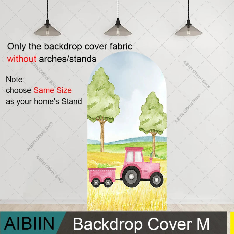 Farm-Themed Arch Backdrop Cover, Stand Excluded