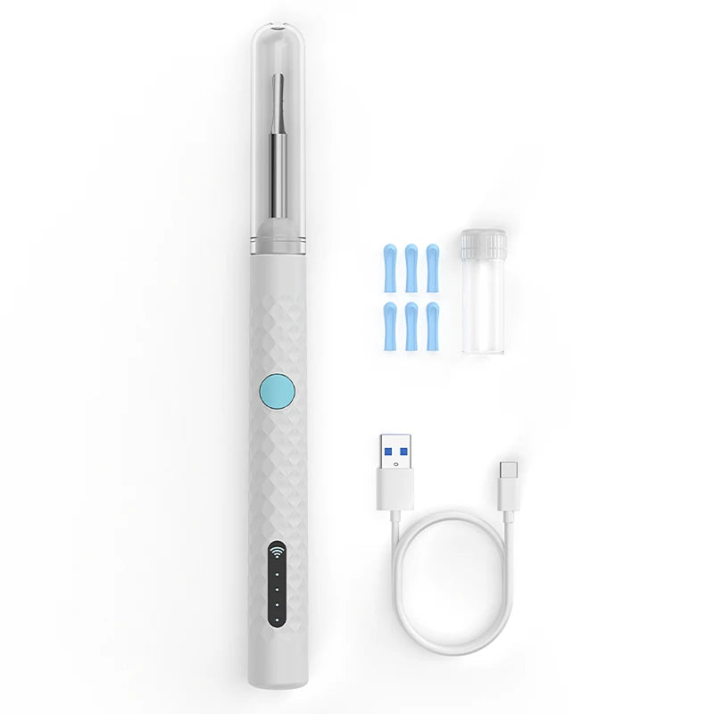 Wireless Visual Otoscope 4.2mm 1080P WiFi Ear Scope with Cleaning Tools