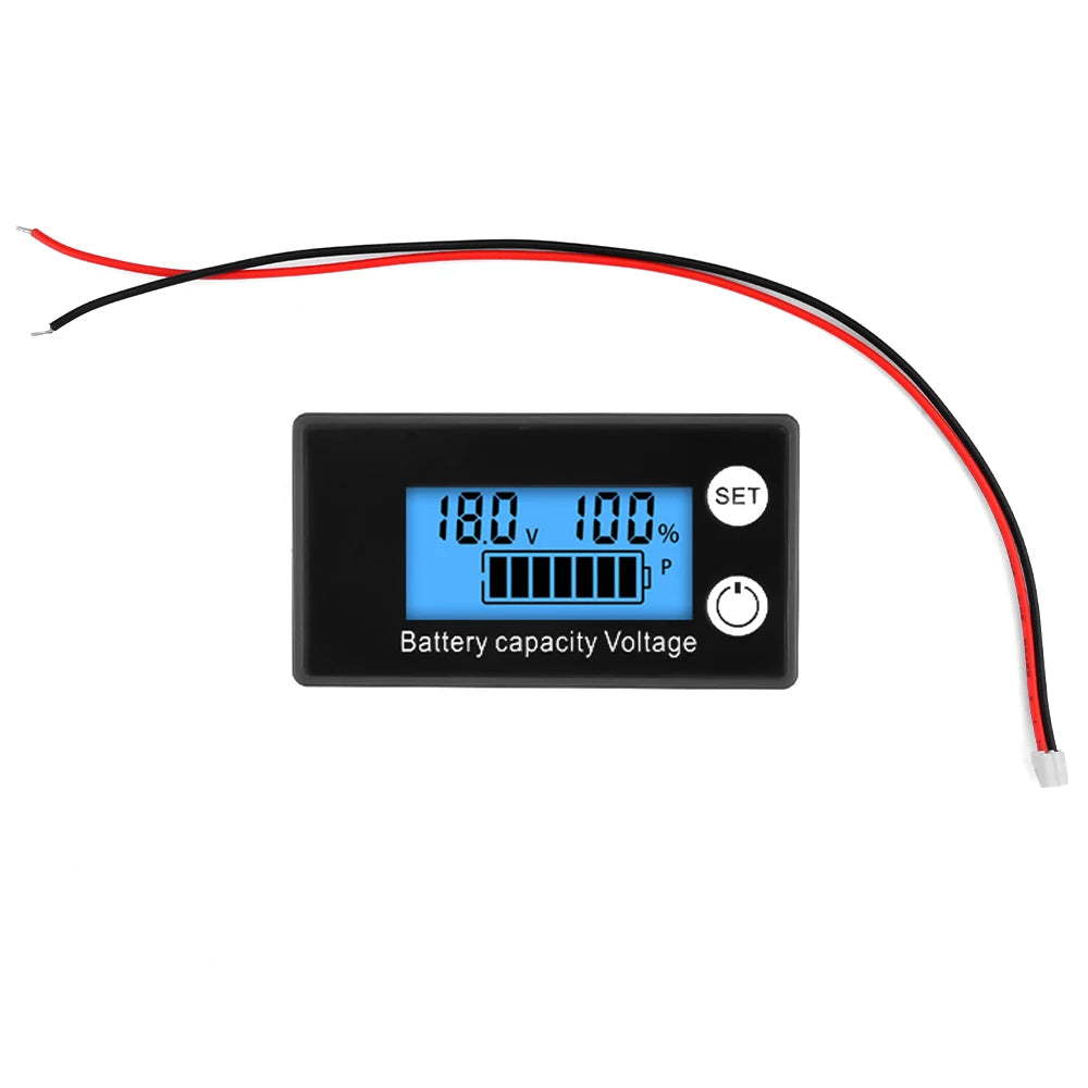 DC8-100V Battery Capacity Indicator LCD Digital Electricity Meter Lead-acid Lithium LiFe PO4 Voltage Tester for Car Motorcycle