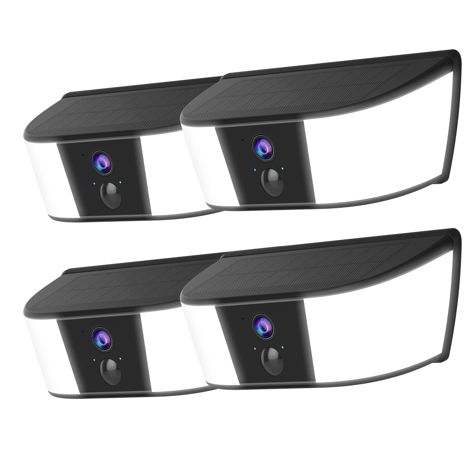 2K Solar Wall Light Camera with Color Night Vision and Human Detection