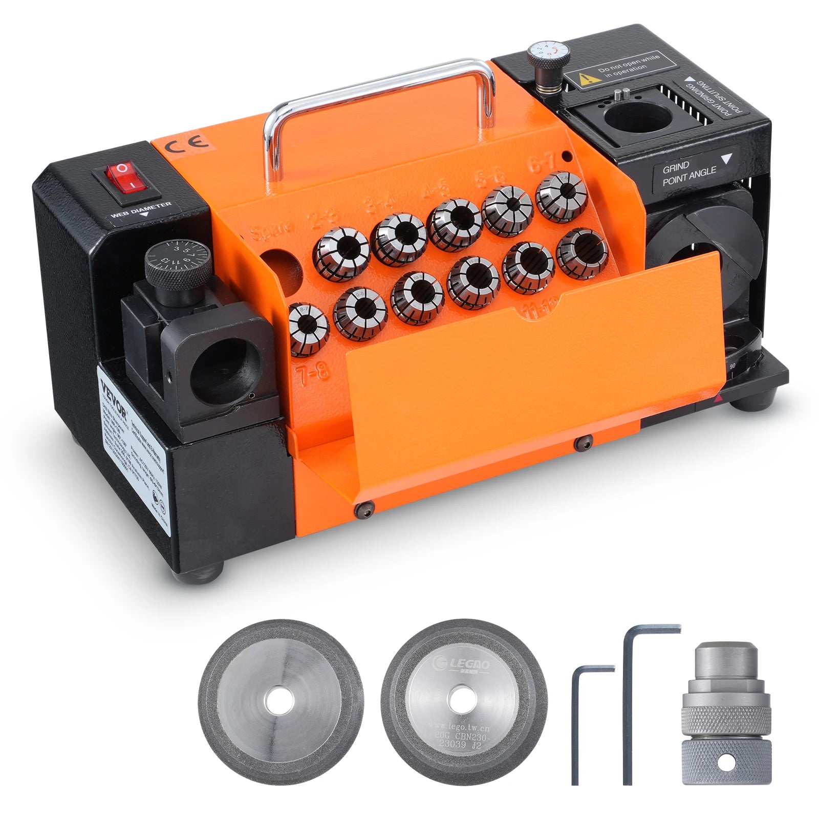 Affûteur de forets SucceBuy 3-13mm, affûteur portable pour meuleuse d’angle avec 11 pinces, pour atelier d’usine