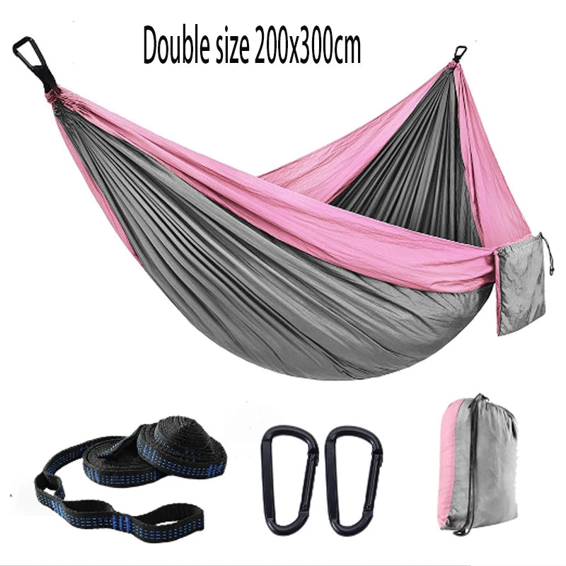 Nylon Camping Hammock with Straps - Size Options