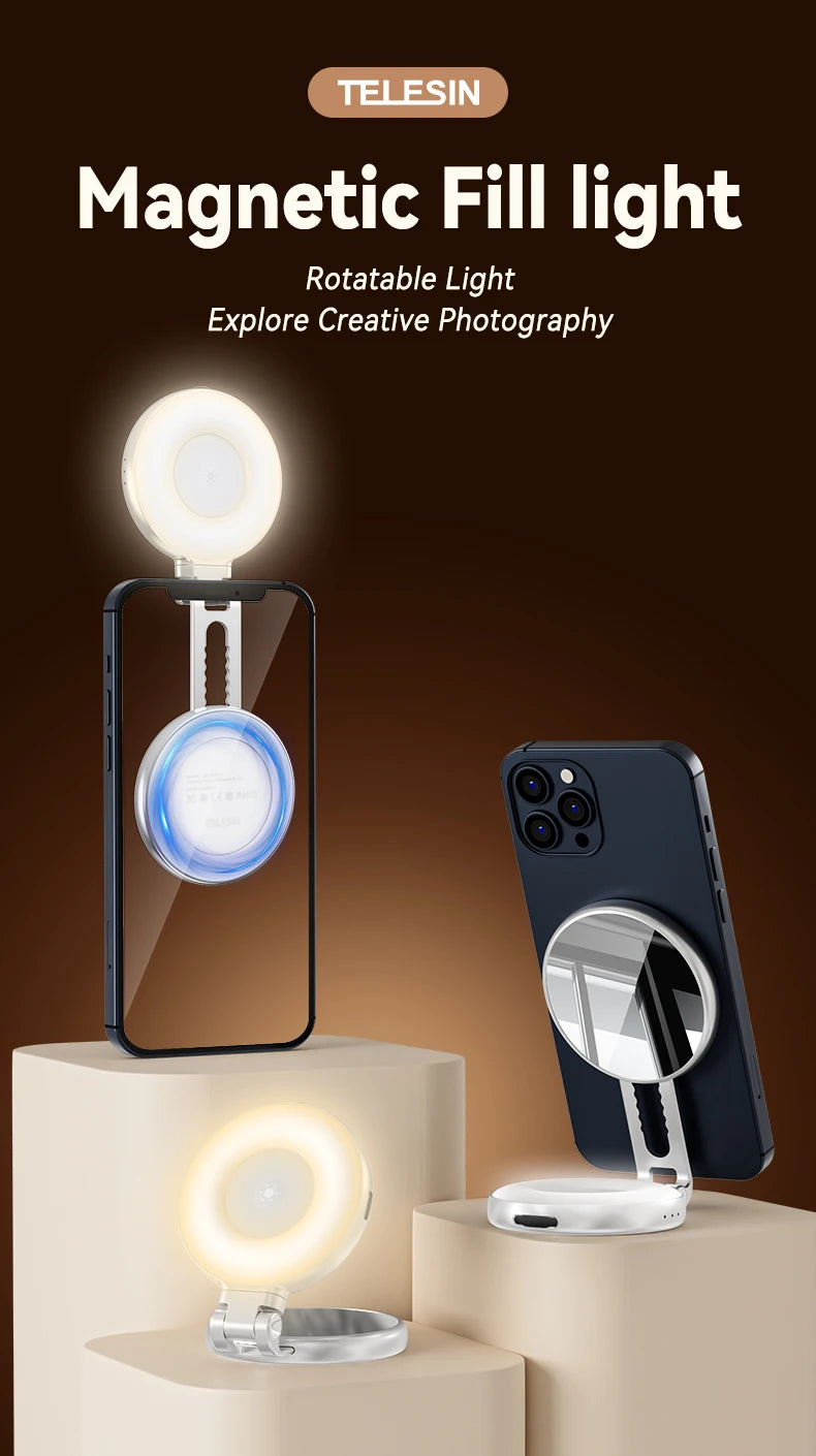 Magnetic Phone Camera Grip with Remote & Bluetooth Control