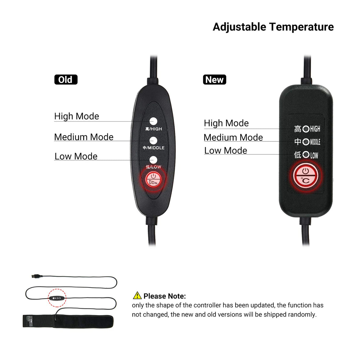 Cinta calefactora para lente de cámara USB
