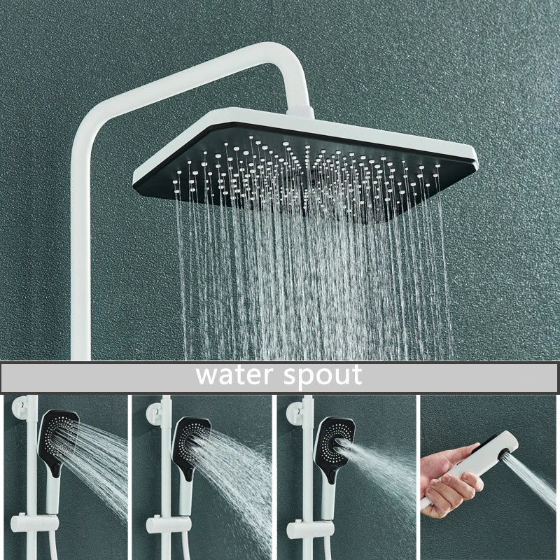 Rainfall Bathroom Shower System Set with Digital Display