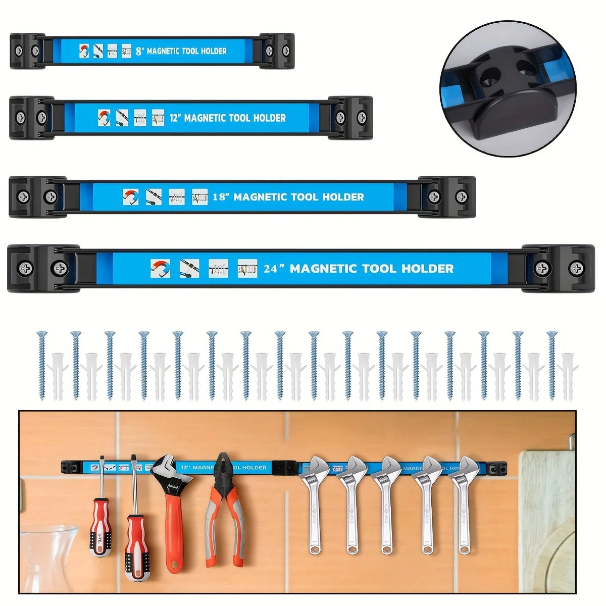 Magnetic Tool Holder Bar - Size Options