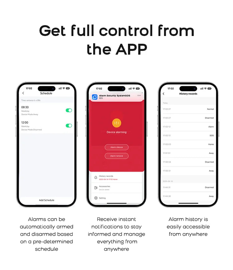 Tuya Smart Life APP Compatible Wireless GSM Alarm System WiFi Burglar Detection Real-Time Alerts for Home Garage Office Shop