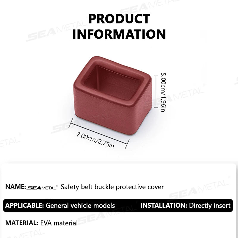 SEAMETAL Car Seat Belt Buckle Fastener Anti-Scratch Elastic Seatbelt Buckle Protector Universal Seatbelt Button Protection Cover