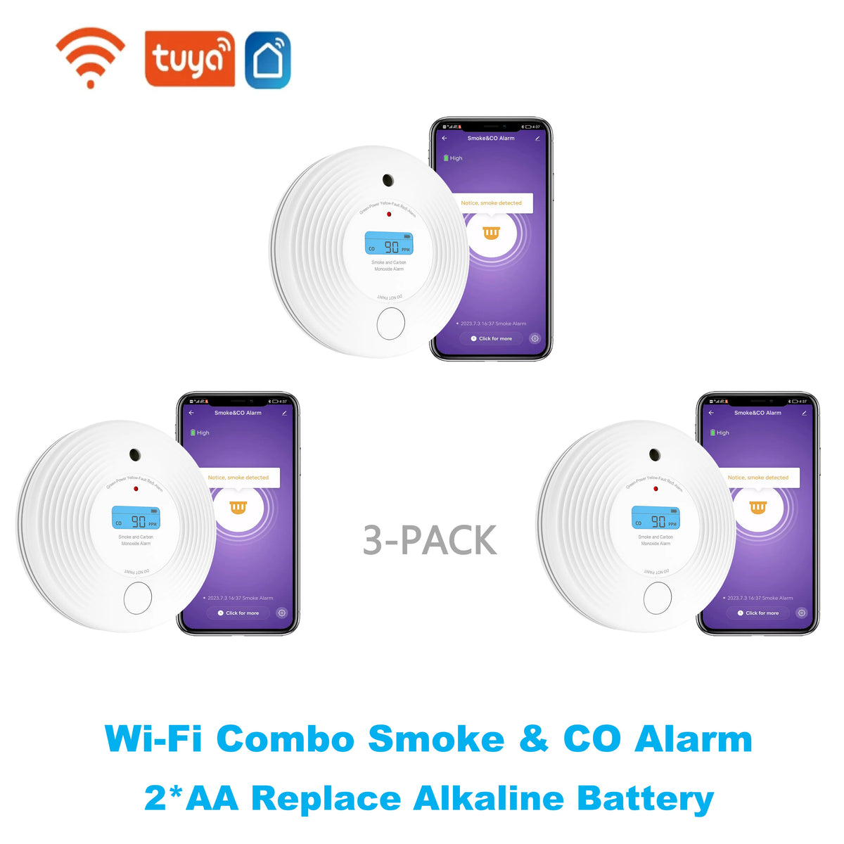 Wi-Fi Smoke and Carbon Monoxide Detector