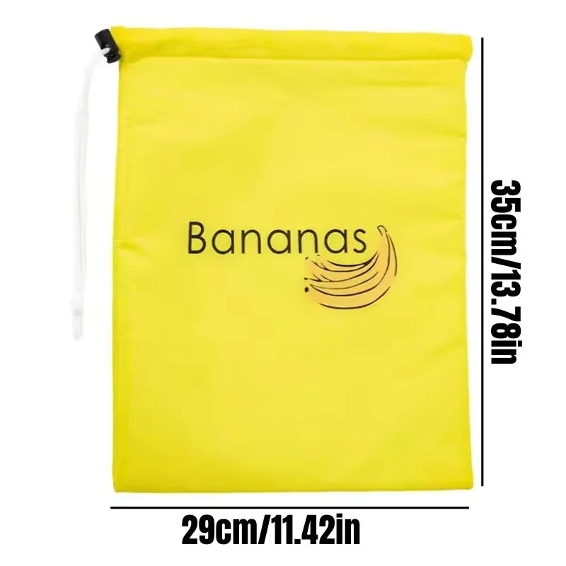 1/2/3/5Pcs Durable Yellow Banana Storage Bags Insulated Fruit Vegetable Fresh-keep Bundle Pocket Drawstring Banana Preserve Bag