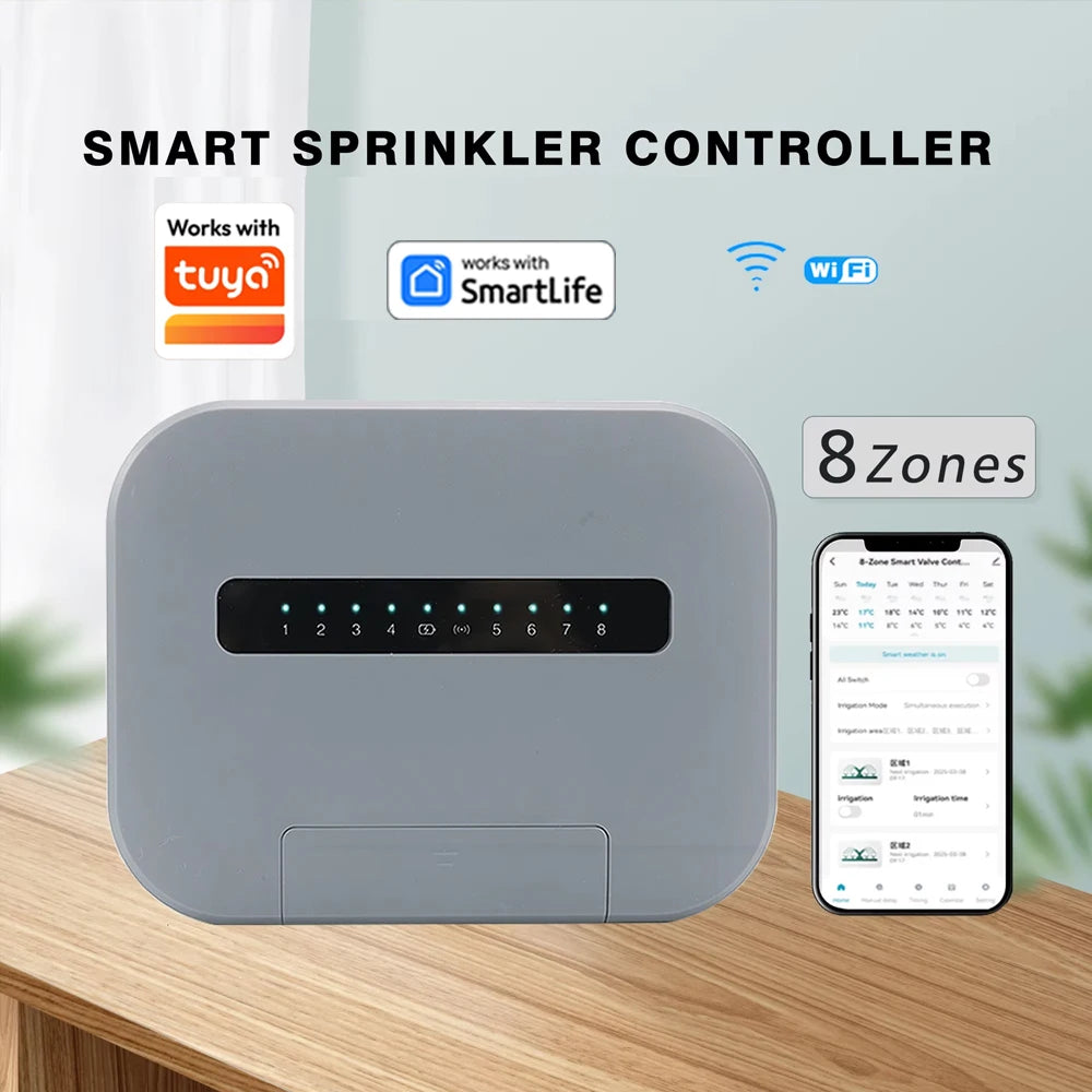 Six- or Eight-Zone Wi-Fi Irrigation Controller
