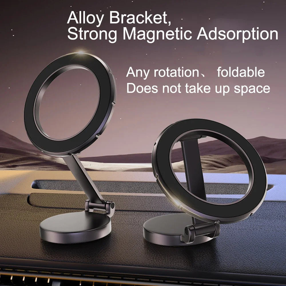 360° drehbare magnetische Ring-Handyhalterung aus Aluminiumlegierung, faltbar, für iPhone 17, 16, 15, 14, 13, 12 Pro Max