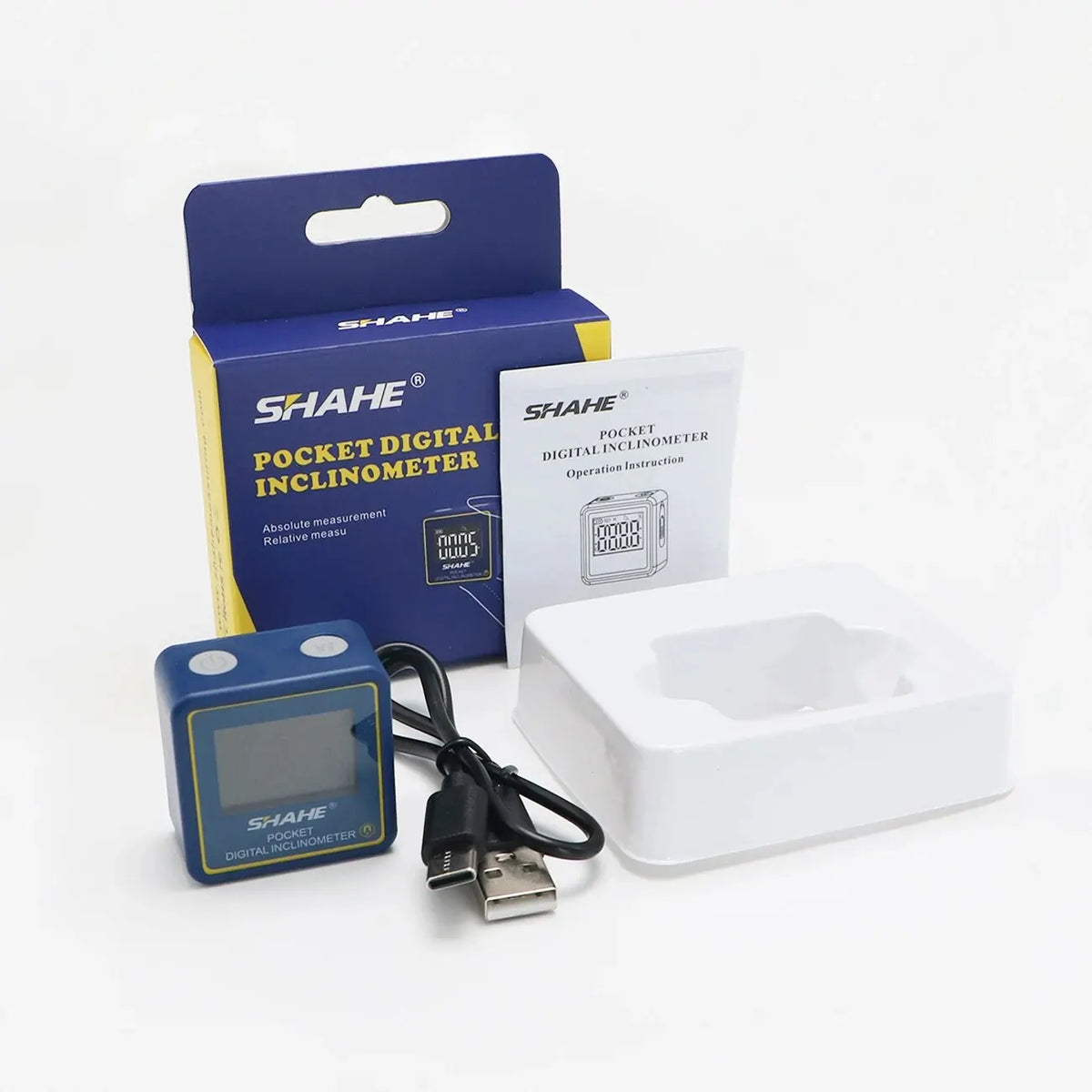 SHAHE Portable Electronics Digital Level Protractor Inclinometer Mini Digital Meter Measurement Angle Leveling Tool