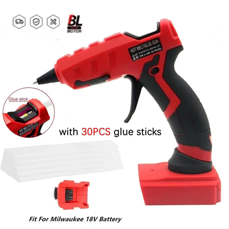 Cordless Glue Gun for Compatible 18 V Batteries