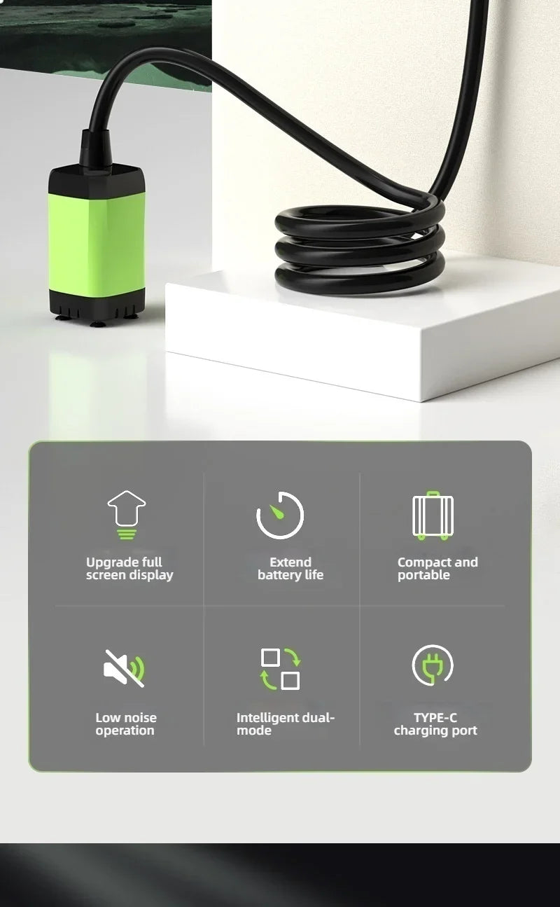 Portable Camping Shower 6000mAh Rechargeable Electric Pump with LED Display
