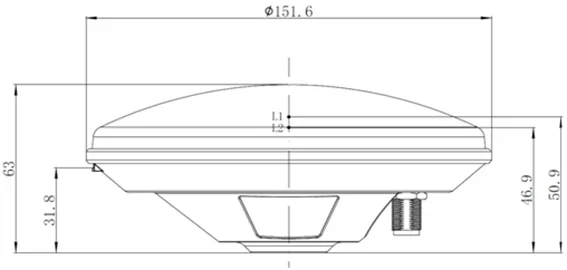 Multi-Band GNSS Antenna - Cable and Connector Options