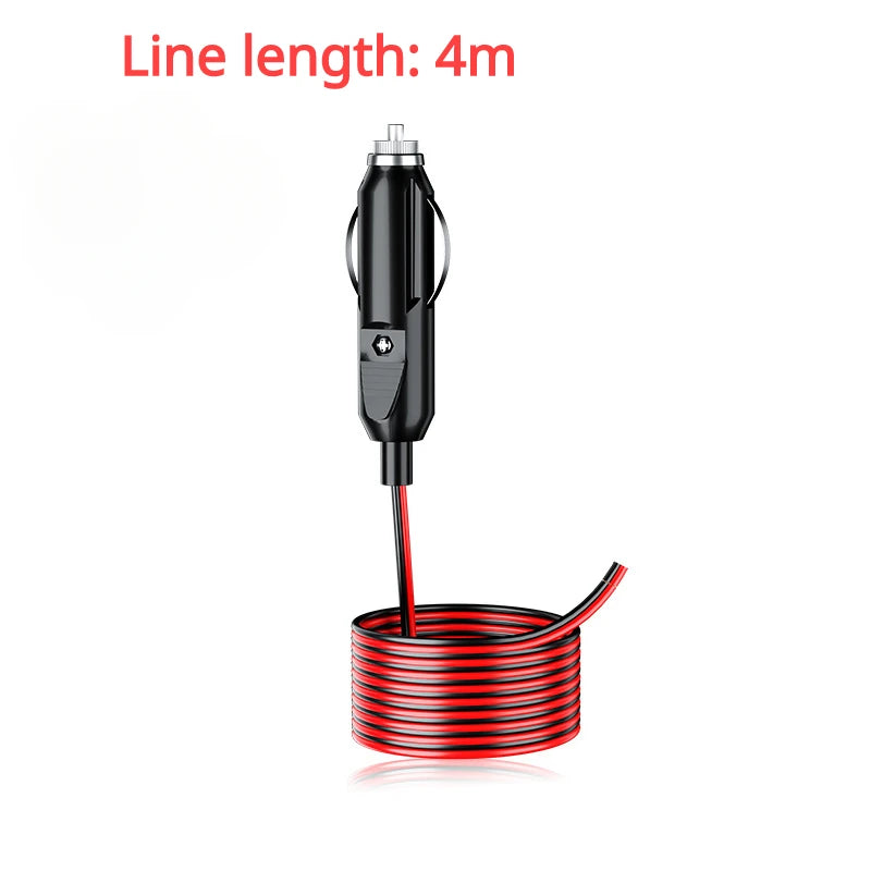 12V 24V Car Universal Cigarette Lighter Plug 20A Fused Male Connector with Wire High Temperature Resistance with Indicator Light