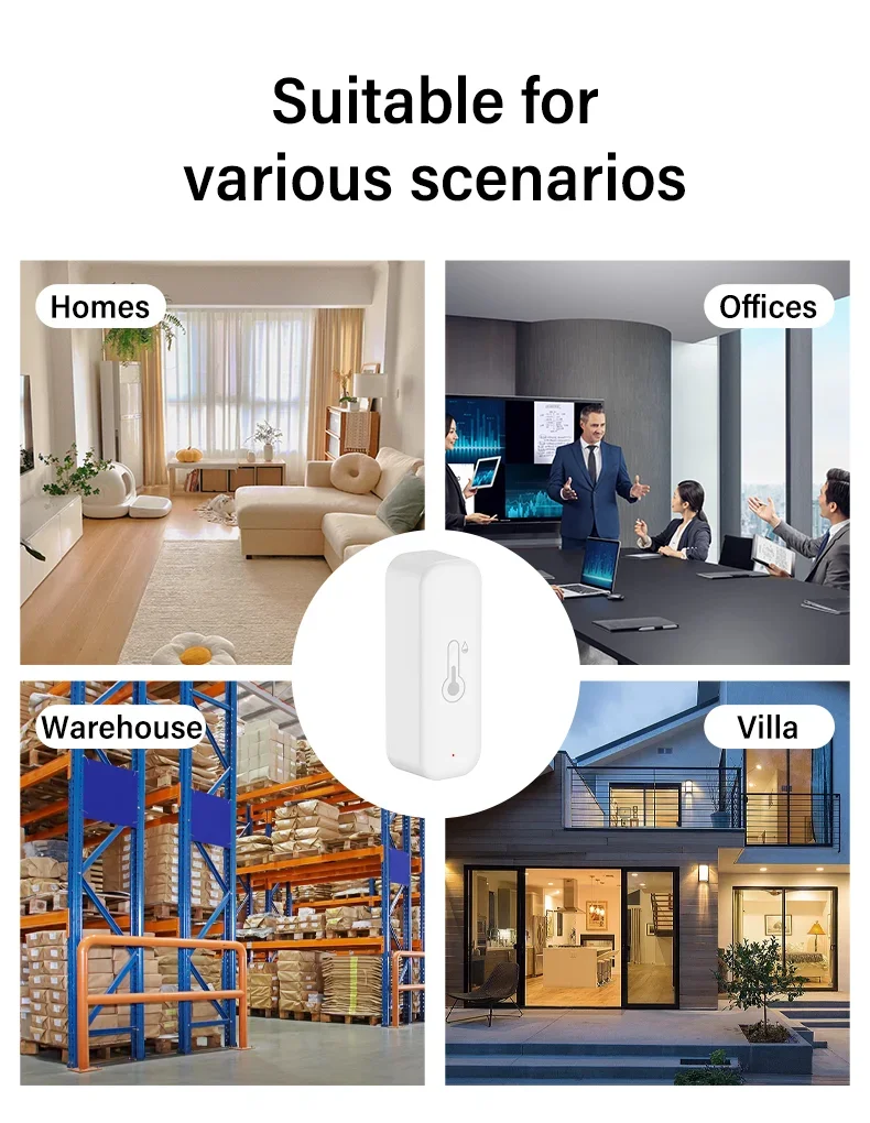 Tuya WiFi Temperature and Humidity Sensor For Smart Home Thermometer Hygrometer APP Remote Control Work with Yandex Alexa